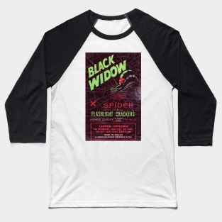 VINTAGE FIRECRACKER BLACK WIDOW MADE IN MACAU Baseball T-Shirt